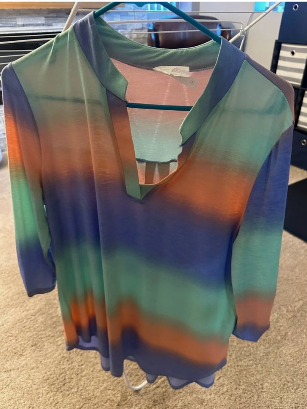 Honeyme Gabby Top- Multicolor Ombre- Medium